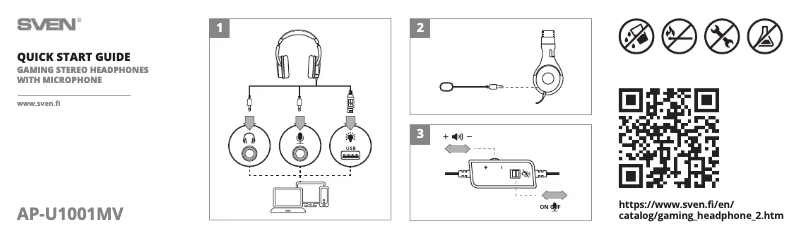 Página 1 del manual Guía de inicio rápido Sven AP-U1001MV