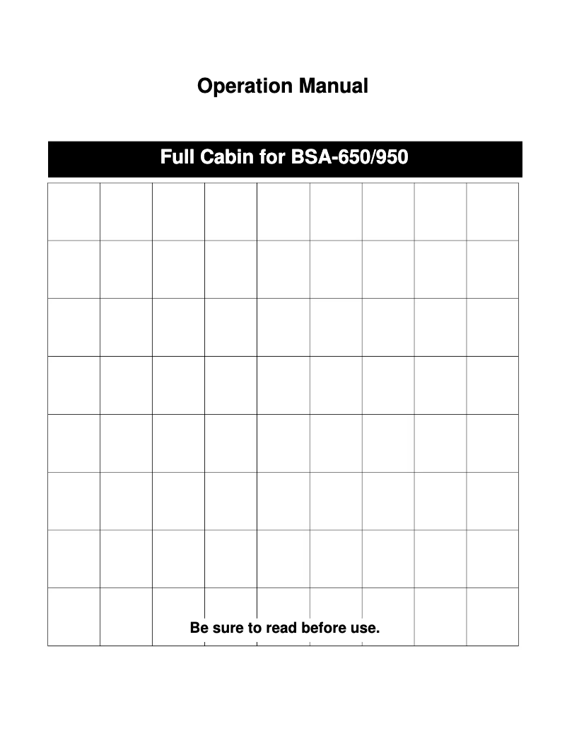 Imagen de la primera página del manual del dispositivo BSA-650