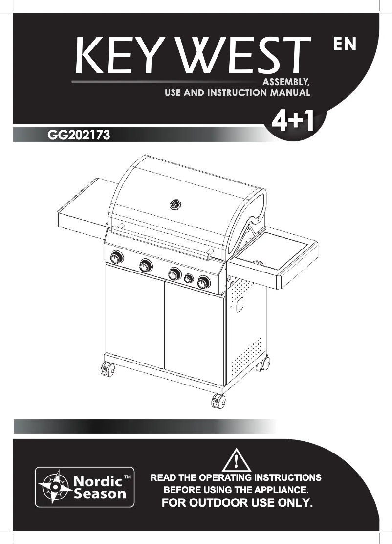 Imagen de la primera página del manual del dispositivo Kay West GG202173