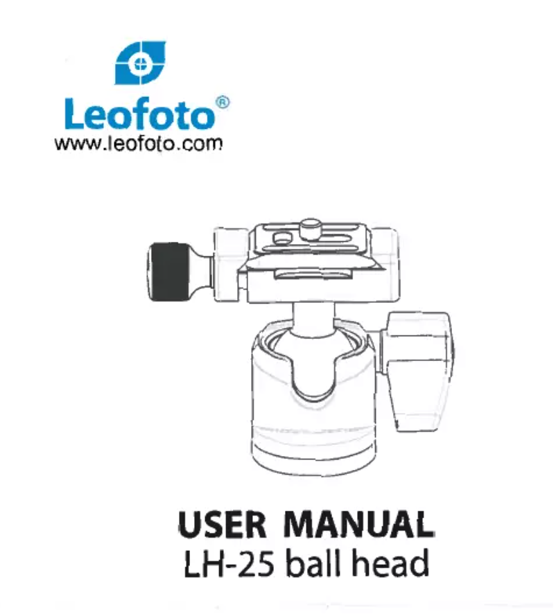 Página 1 del manual Manual de usuario Leofoto LH-25