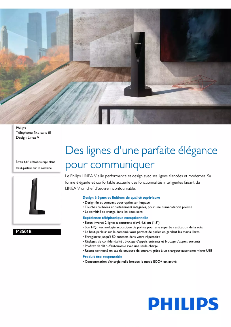 Imagen de la primera página del manual del dispositivo M3501B