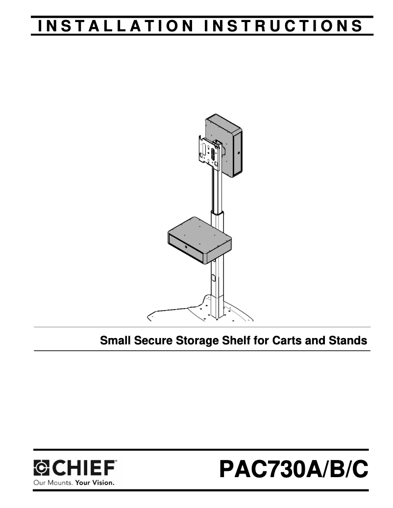 Página 1 del manual Manual de usuario Chief PAC730B
