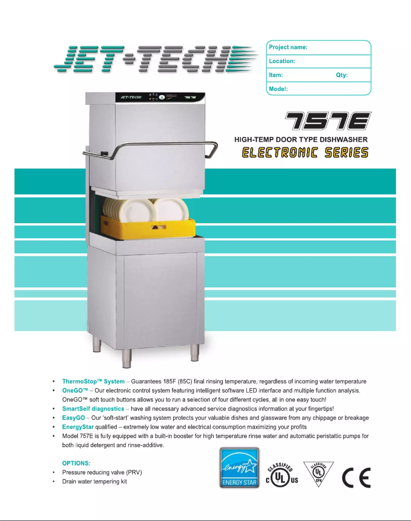Página 1 del manual Ficha técnica Jet-Tech 757-E3