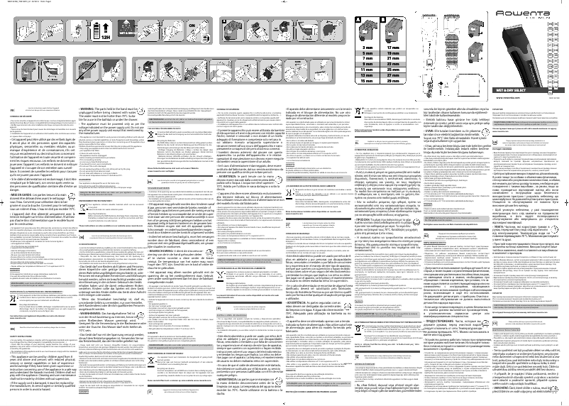 Imagen de la primera página del manual del dispositivo Wet & Dry TN5100