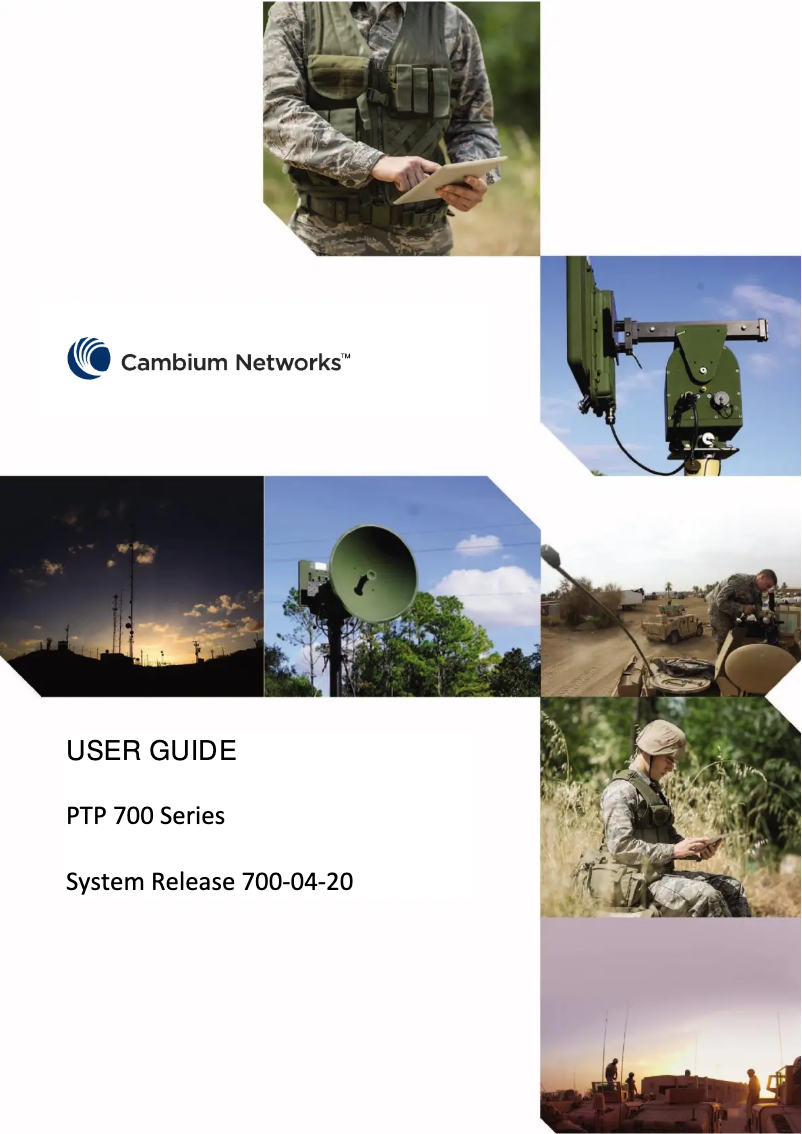 Imagen de la primera página del manual del dispositivo PTP 700