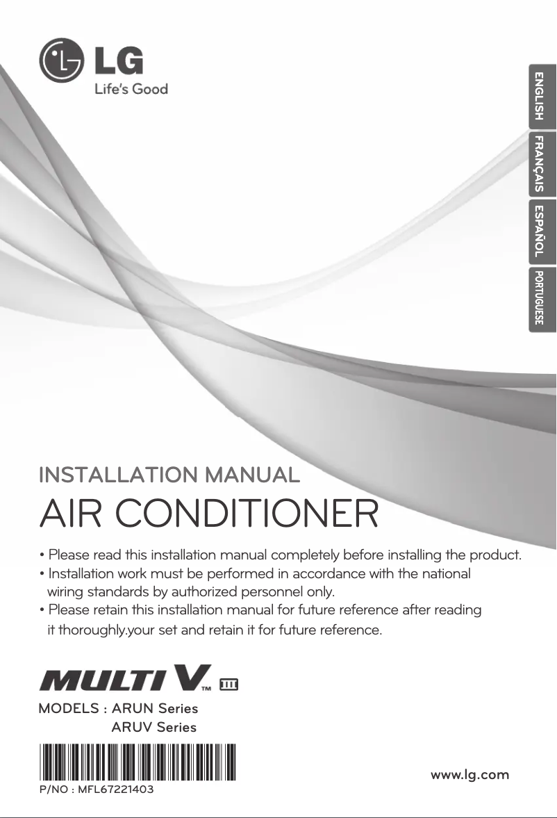 Página 1 del manual Manual de usuario LG ARUN100BT3