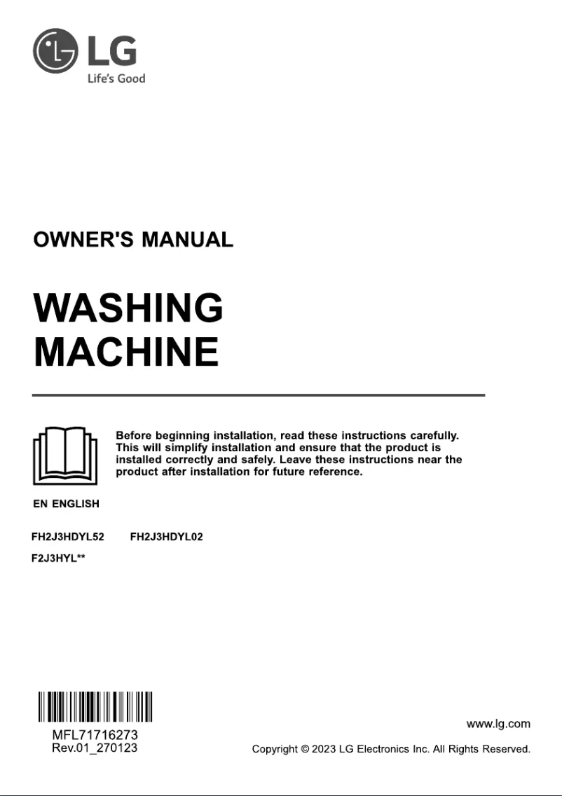 Imagen de la primera página del manual del dispositivo FH2J3HDYL02