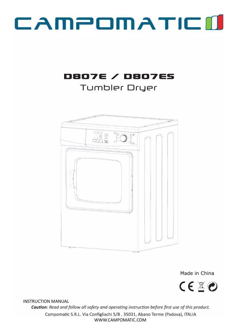 Imagen de la primera página del manual del dispositivo D807E