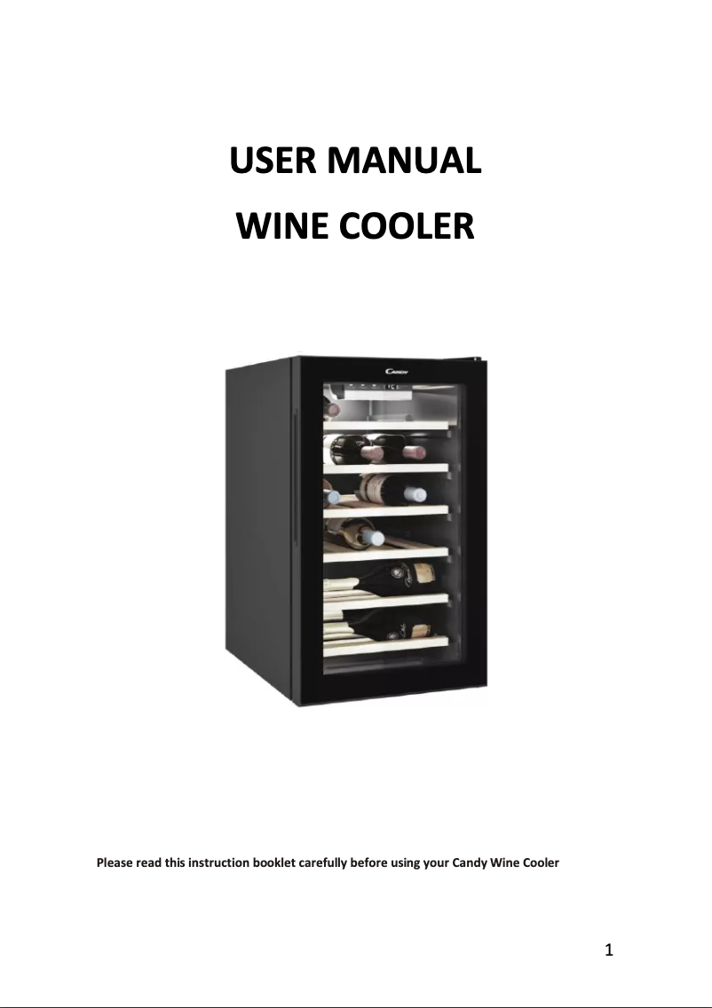 Página 1 del manual Manual de usuario Candy CWC 021 MDH/N
