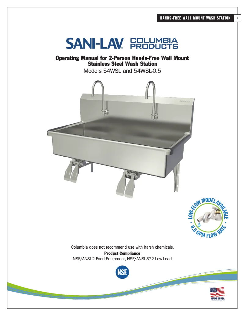 Imagen de la primera página del manual del dispositivo 54WSL