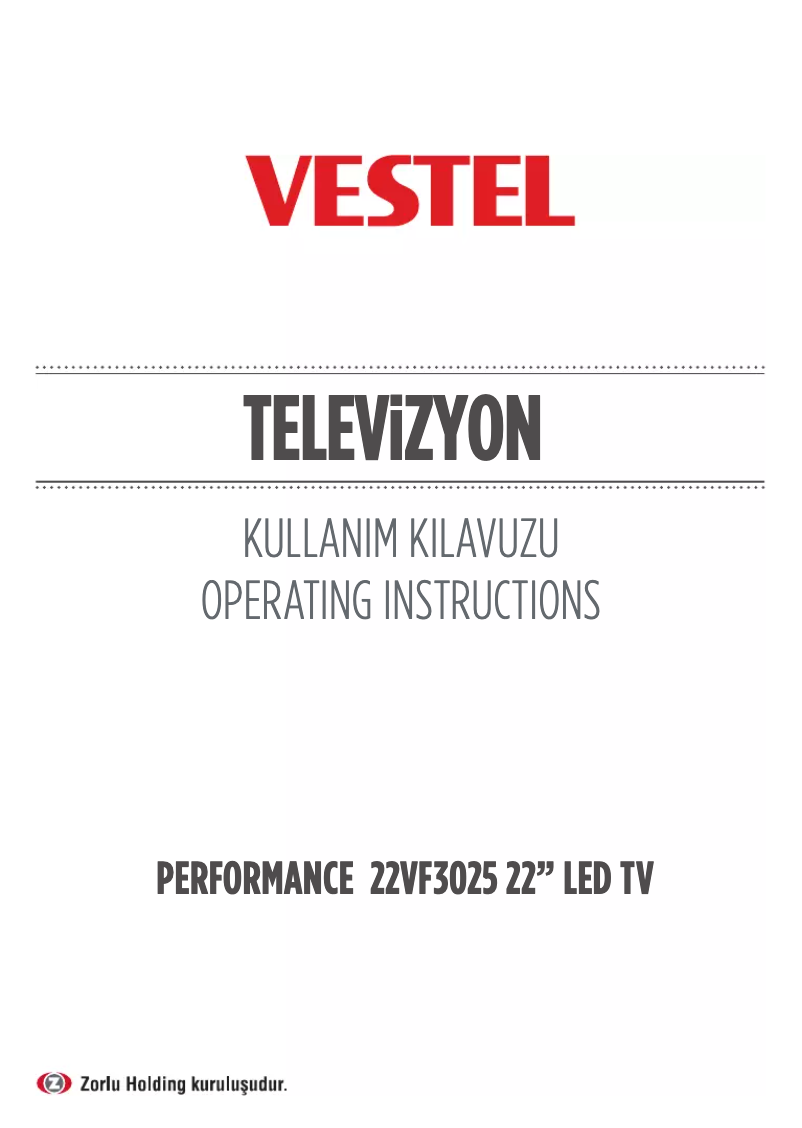 Página 1 del manual Manual de usuario Vestel 22VF3025