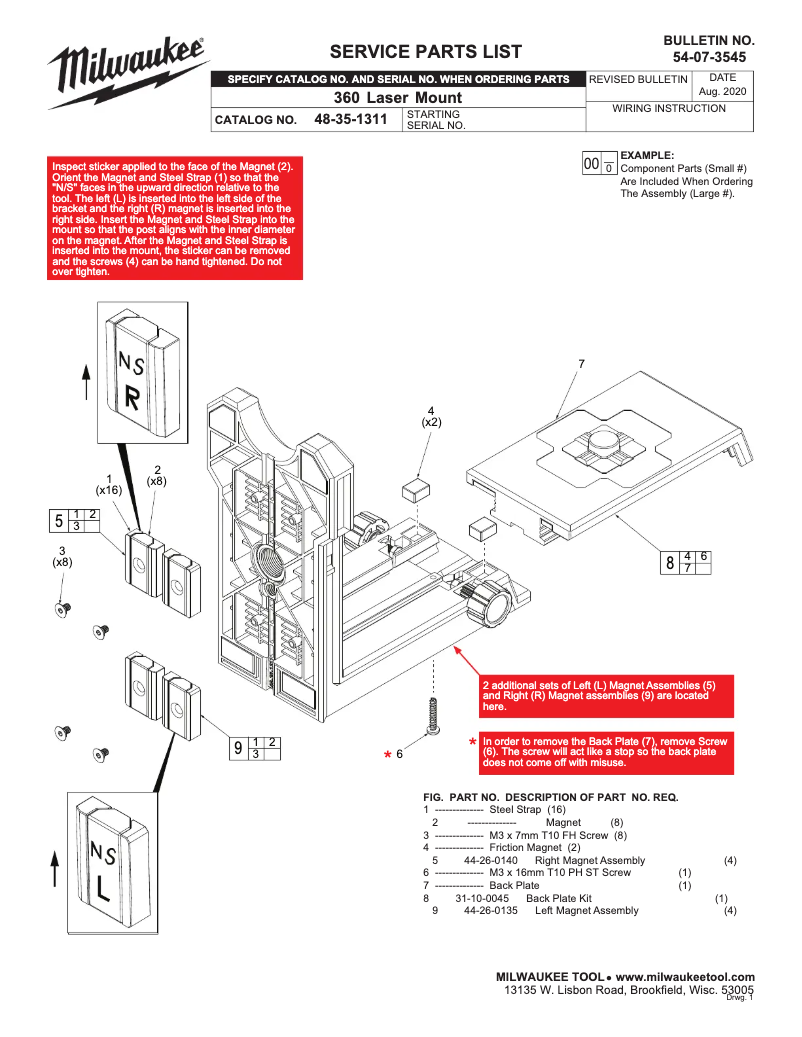 Página 1 del manual Manual de usuario Milwaukee 48-35-1311