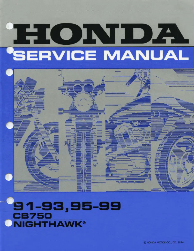 Página nº 1 - Manual de usuario Honda Nighthawk CB750 (1999)
