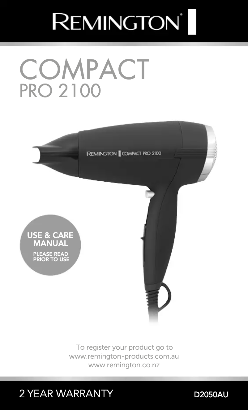 Imagen de la primera página del manual del dispositivo Compact Pro 2100 D2050AU