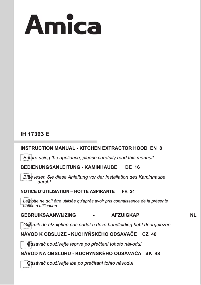 Imagen de la primera página del manual del dispositivo IH 17393 E