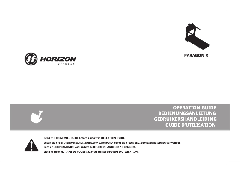 Página 1 del manual Manual de usuario Horizon Fitness Paragon X
