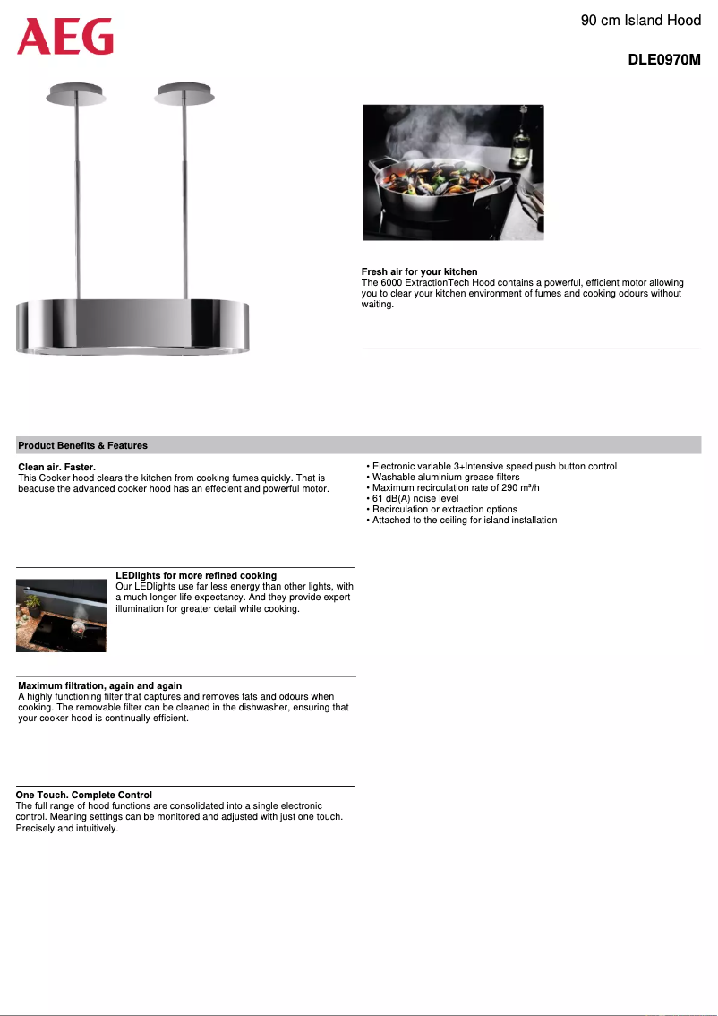 Imagen de la primera página del manual del dispositivo DLE0970M
