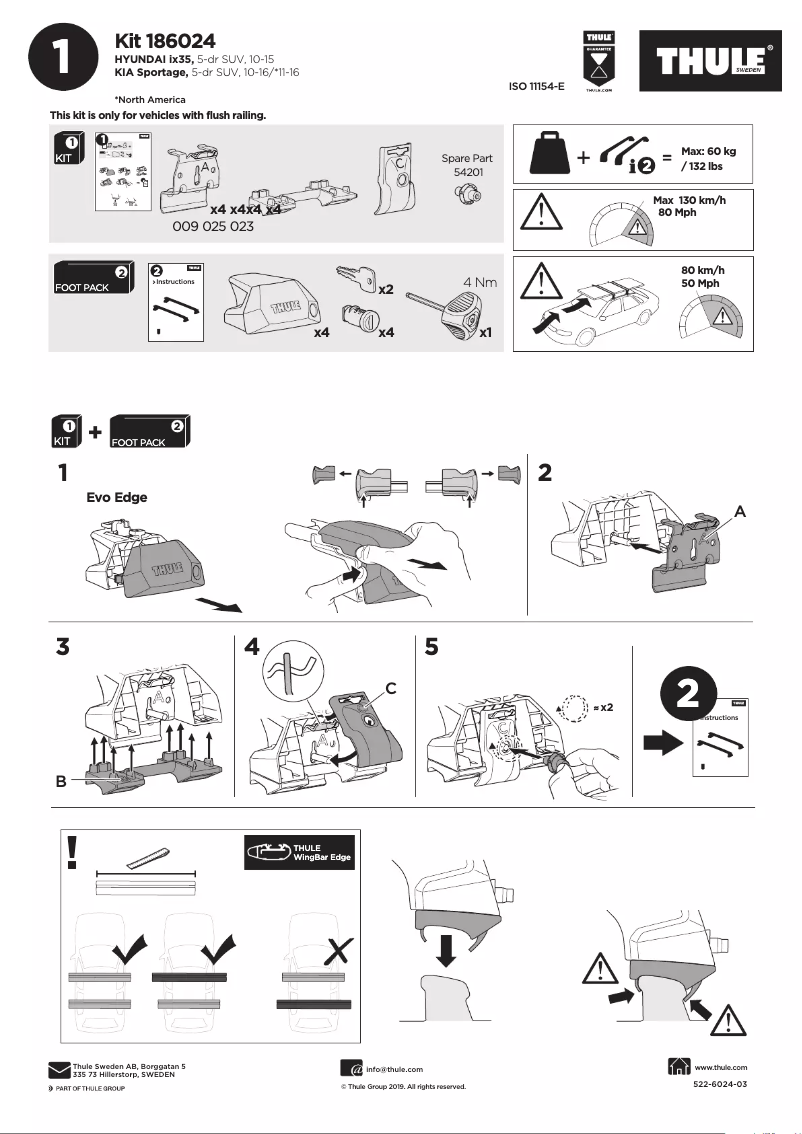 Imagen de la primera página del manual del dispositivo Kit 186024