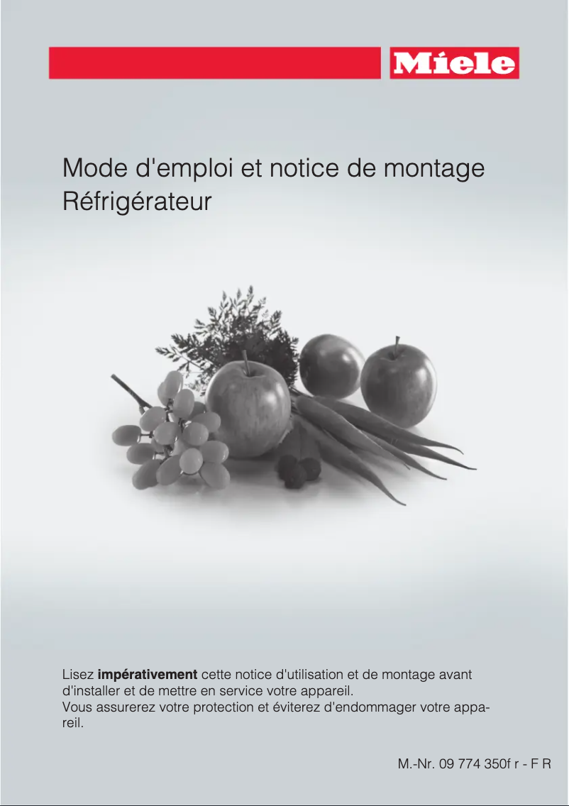 Página 1 del manual Manual de usuario Miele K 1901 VI