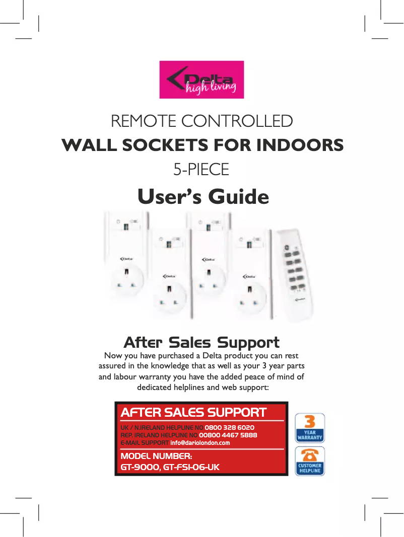 Imagen de la primera página del manual del dispositivo GT-FSI-06