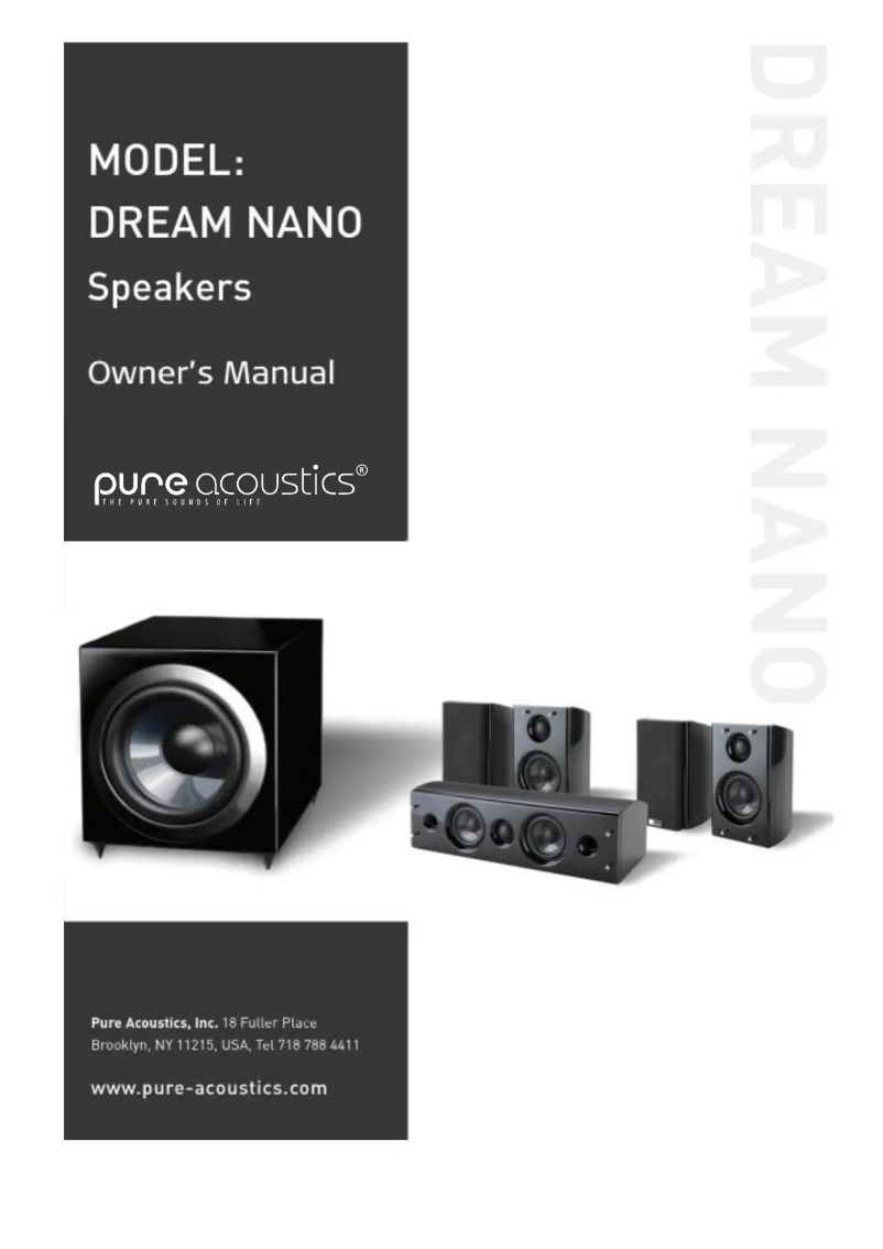 Página nº 1 - Manual de usuario Pure Acoustics Dream Sub