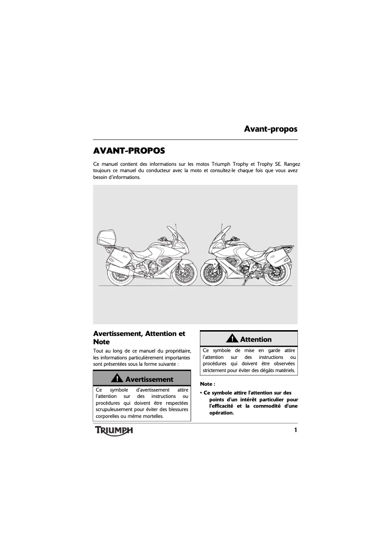 Imagen de la primera página del manual del dispositivo Trophy (2014)