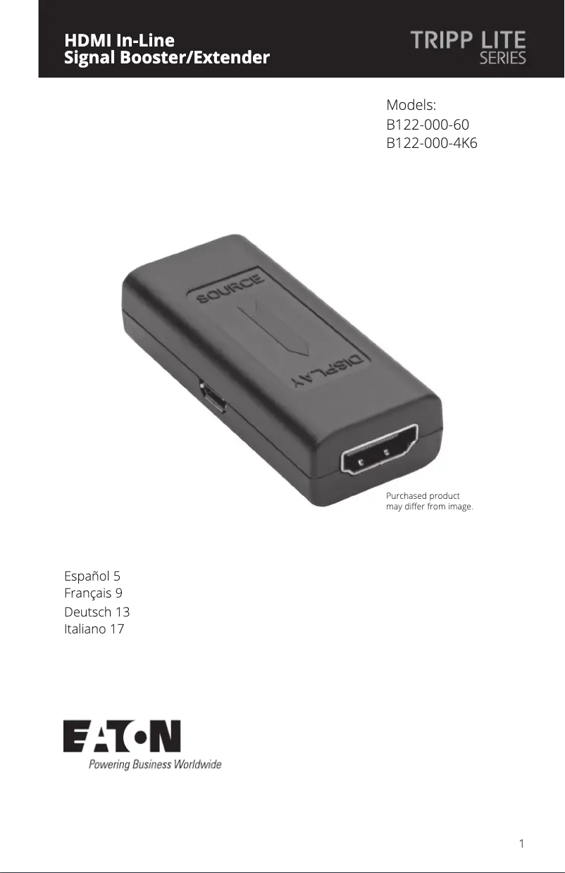 Imagen de la primera página del manual del dispositivo B122-000-4K6