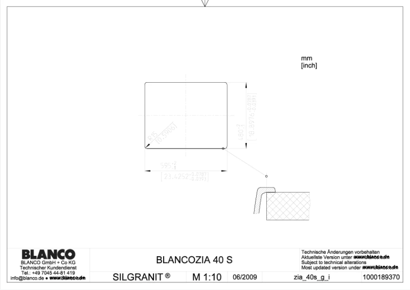 Imagen de la primera página del manual del dispositivo ZIA 40 S