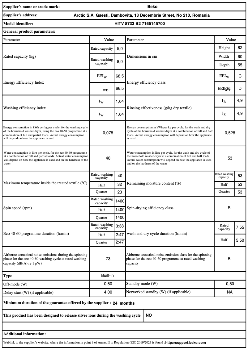 Imagen de la primera página del manual del dispositivo HITV 8733 B2