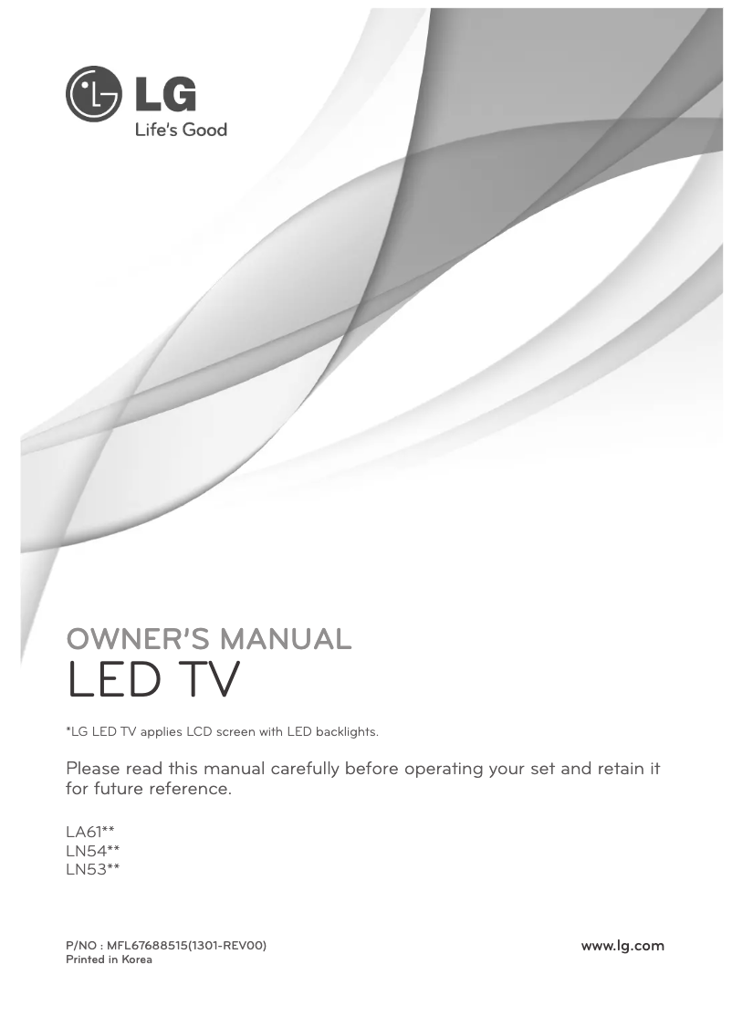Imagen de la primera página del manual del dispositivo 32LA6134