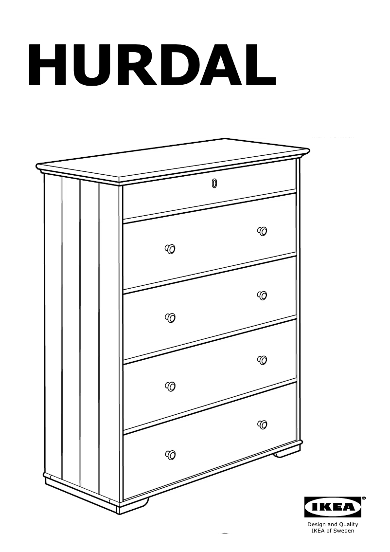 Imagen de la primera página del manual del dispositivo HURDAL (5 drawers)