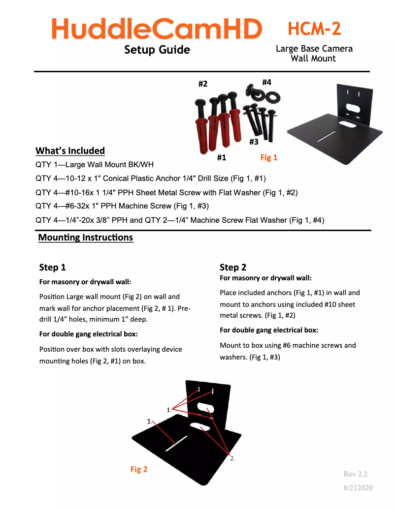 Imagen de la primera página del manual del dispositivo HCM-2