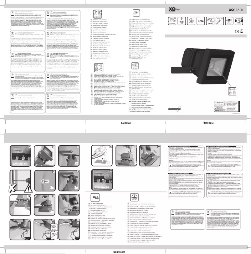 Imagen de la primera página del manual del dispositivo XQ1161B