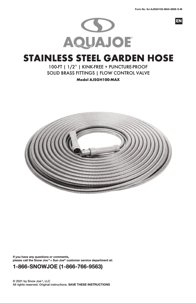 Imagen de la primera página del manual del dispositivo AJSGH100-MAX