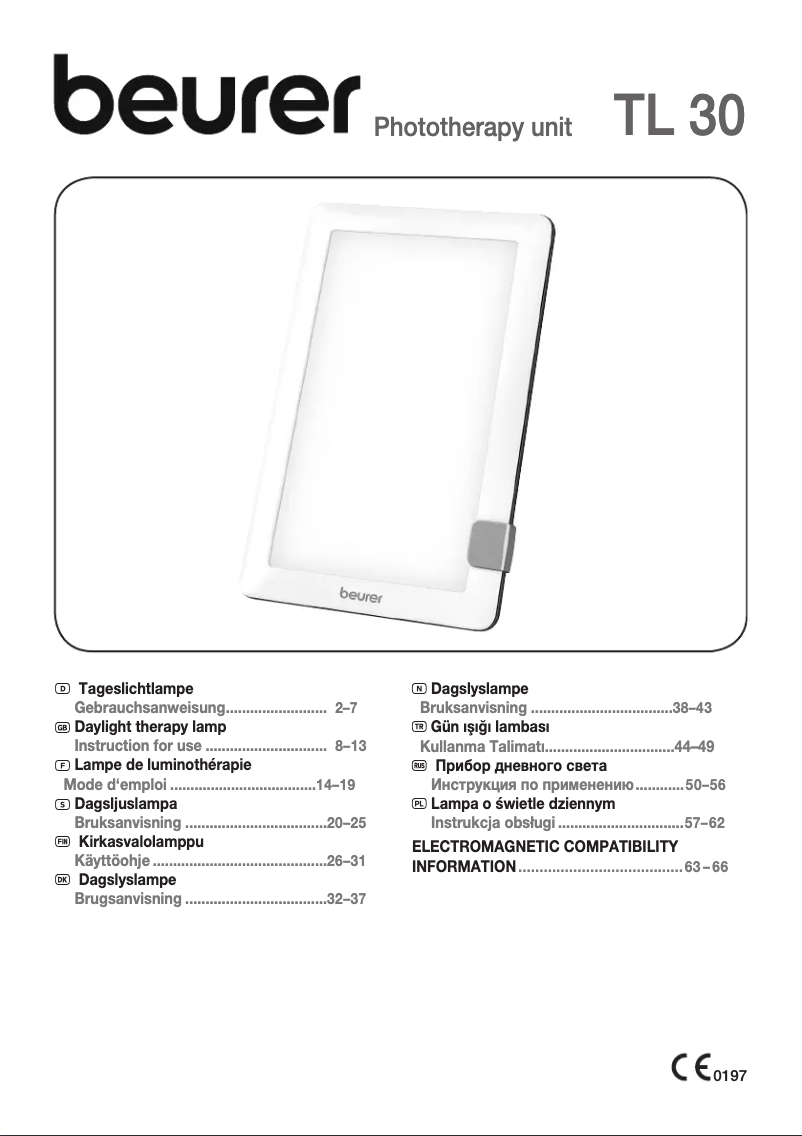 Imagen de la primera página del manual del dispositivo TL 30