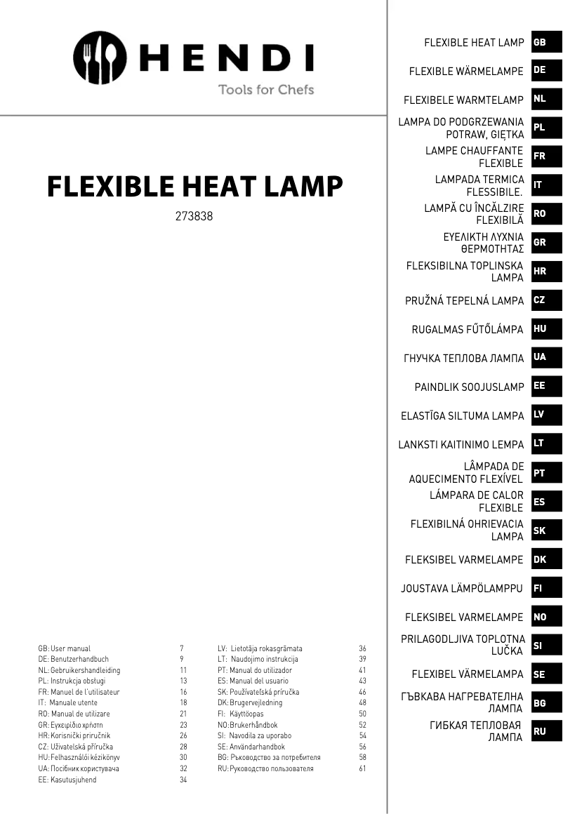 Página 1 del manual Manual de usuario Hendi 273838