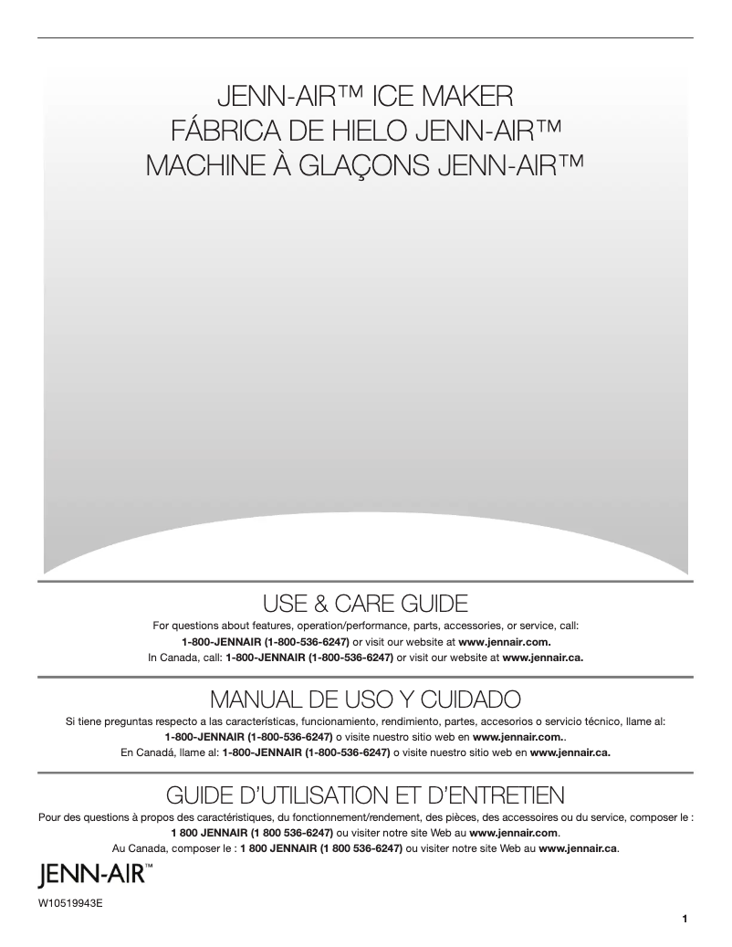 Página nº 1 - Manual de usuario JennAir JIM158XYRS