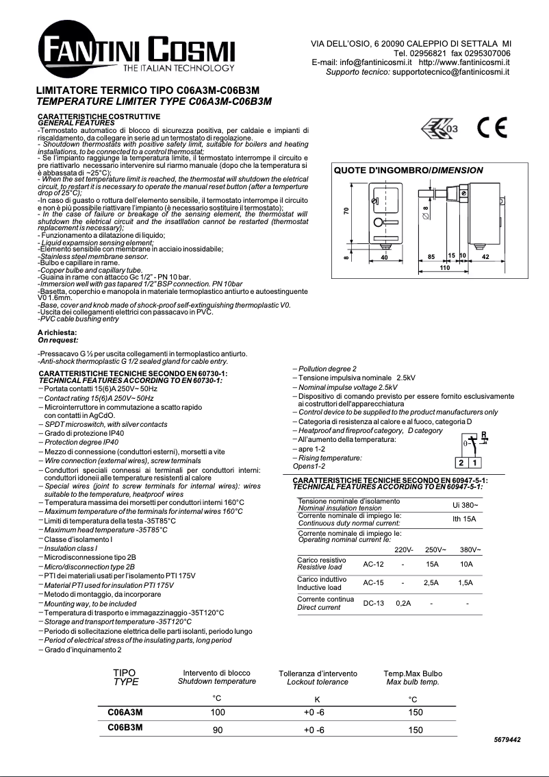 Página 1 del manual Manual de usuario Fantini Cosmi C06