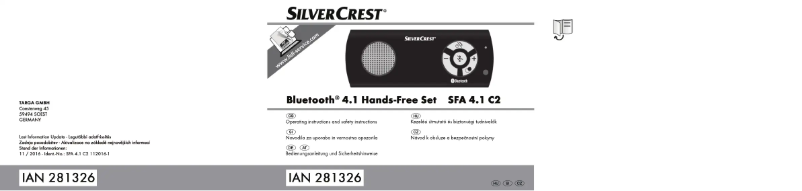 Página nº 1 - Manual de usuario SilverCrest SFA 4.1 C2