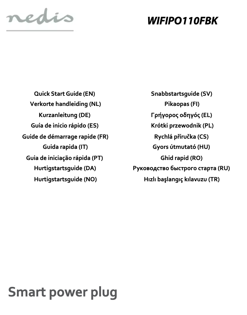 Página 1 del manual Manual de usuario Nedis WIFIPO110FBK