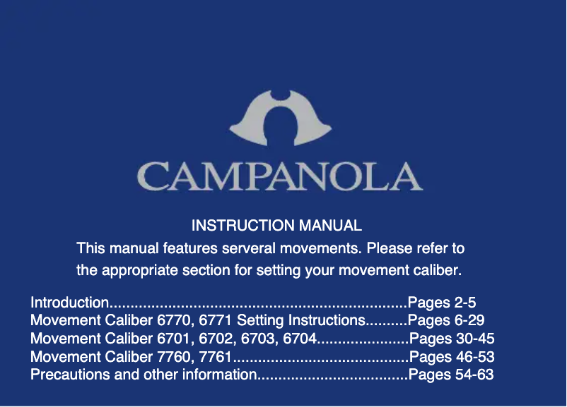 Imagen de la primera página del manual del dispositivo CAL 6701