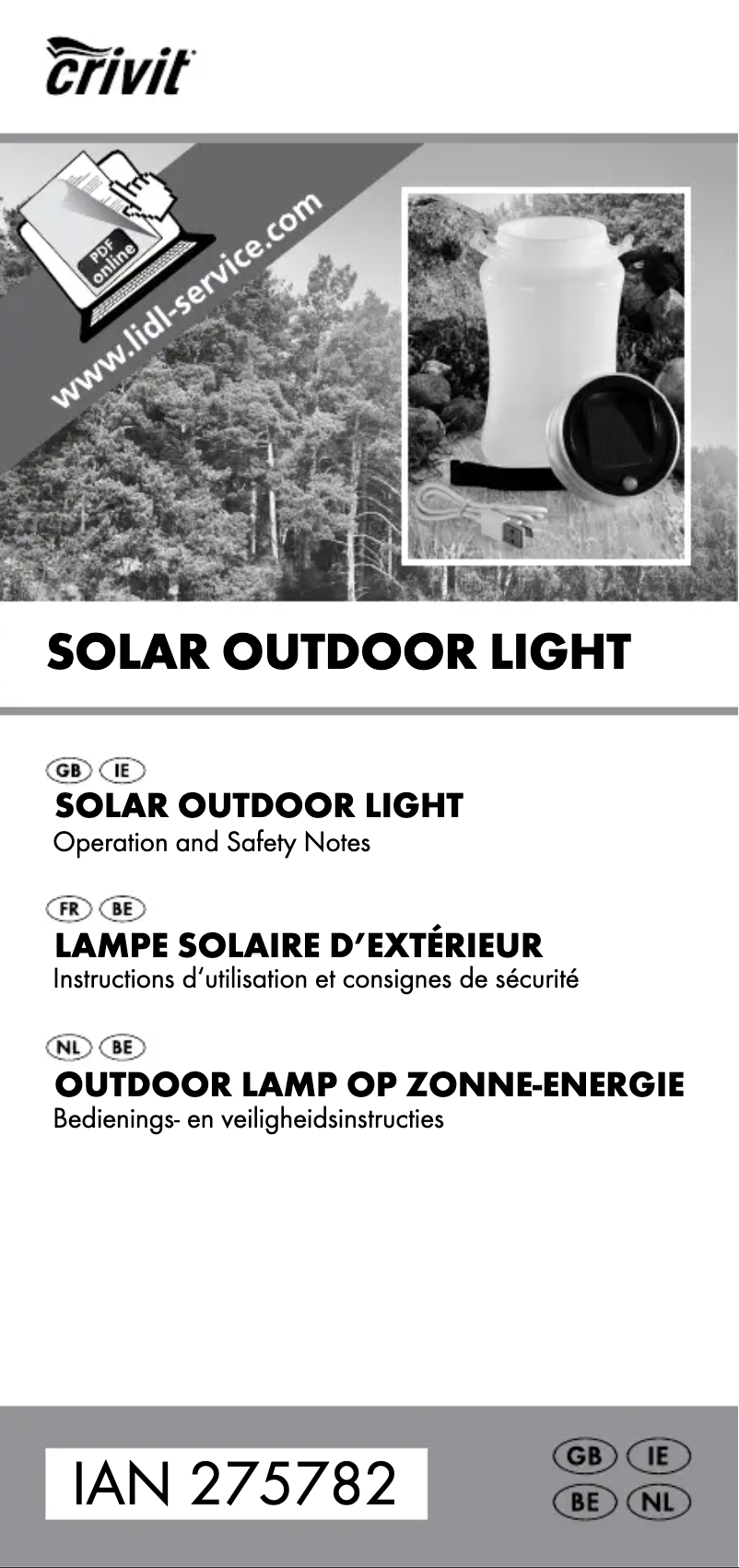 Página nº 1 - Manual de usuario Crivit IAN 275782