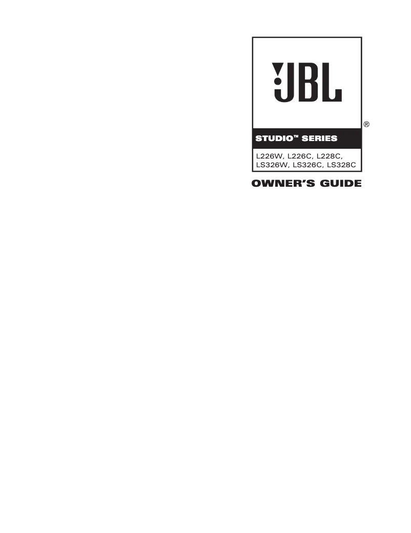 Página 1 del manual Manual de usuario JBL Studio L228C