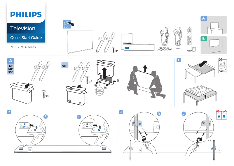 Página 1 del manual Guía de inicio rápido Philips 50PUD7406