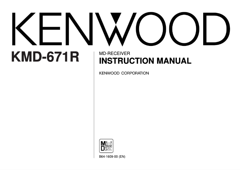 Página 1 del manual Manual de usuario Kenwood KMD-671R