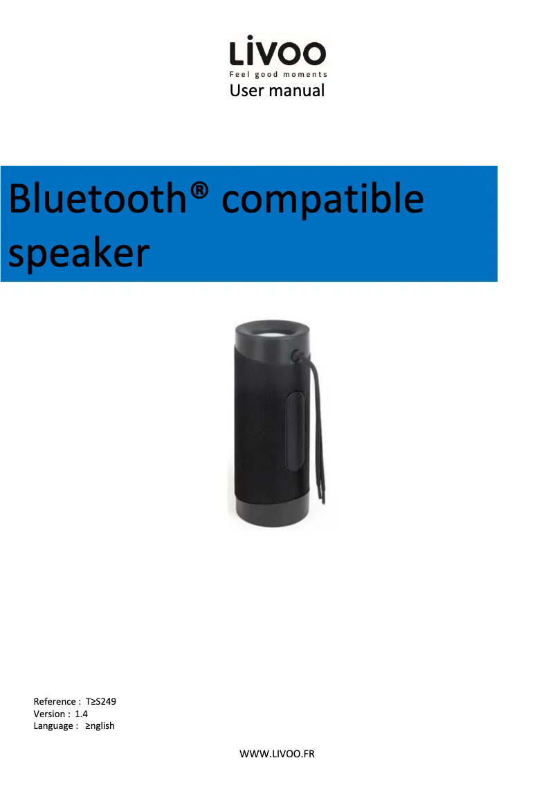 Página 1 del manual Manual de usuario Livoo TES249