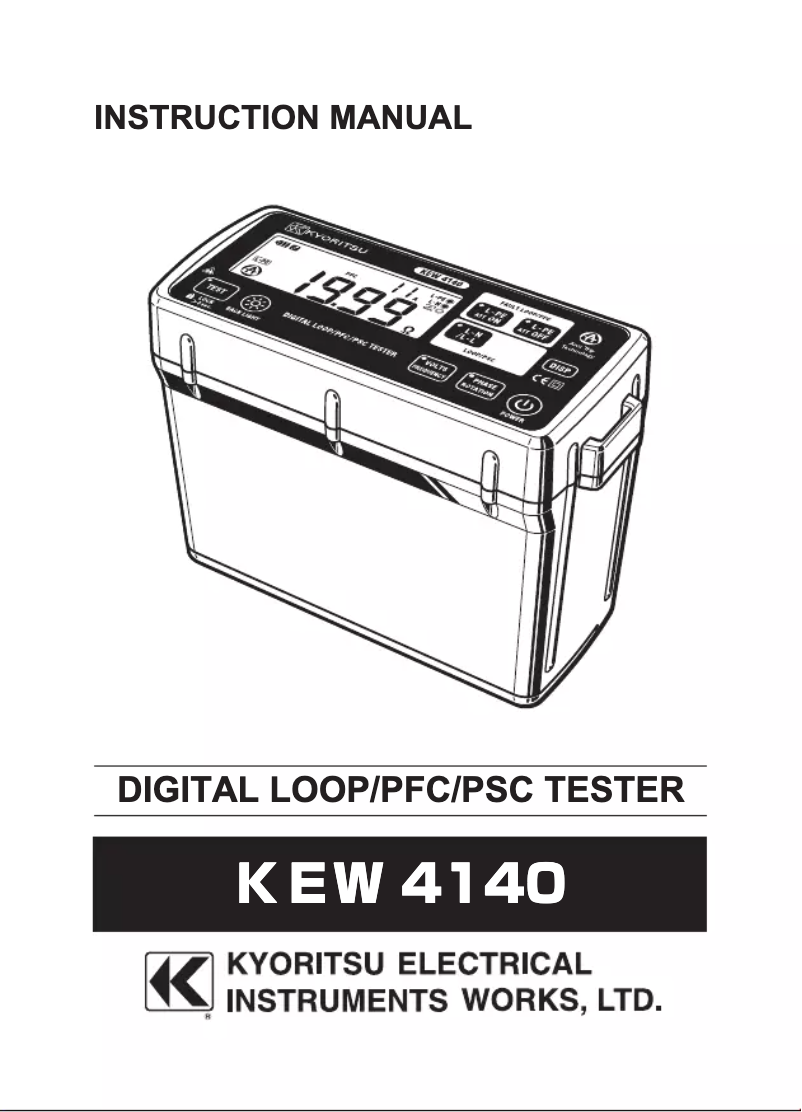 Imagen de la primera página del manual del dispositivo KEW 4140