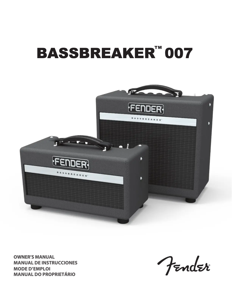 Página nº 1 - Manual de usuario Fender Bassbreaker 007
