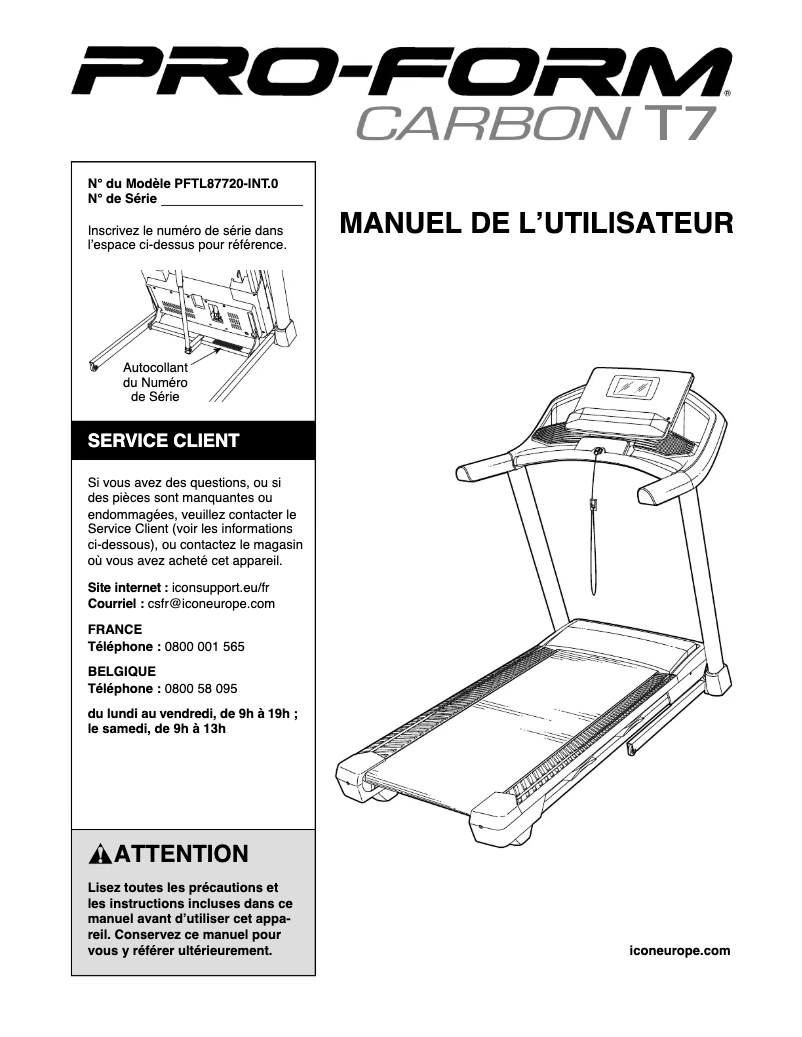 Imagen de la primera página del manual del dispositivo Carbon T7