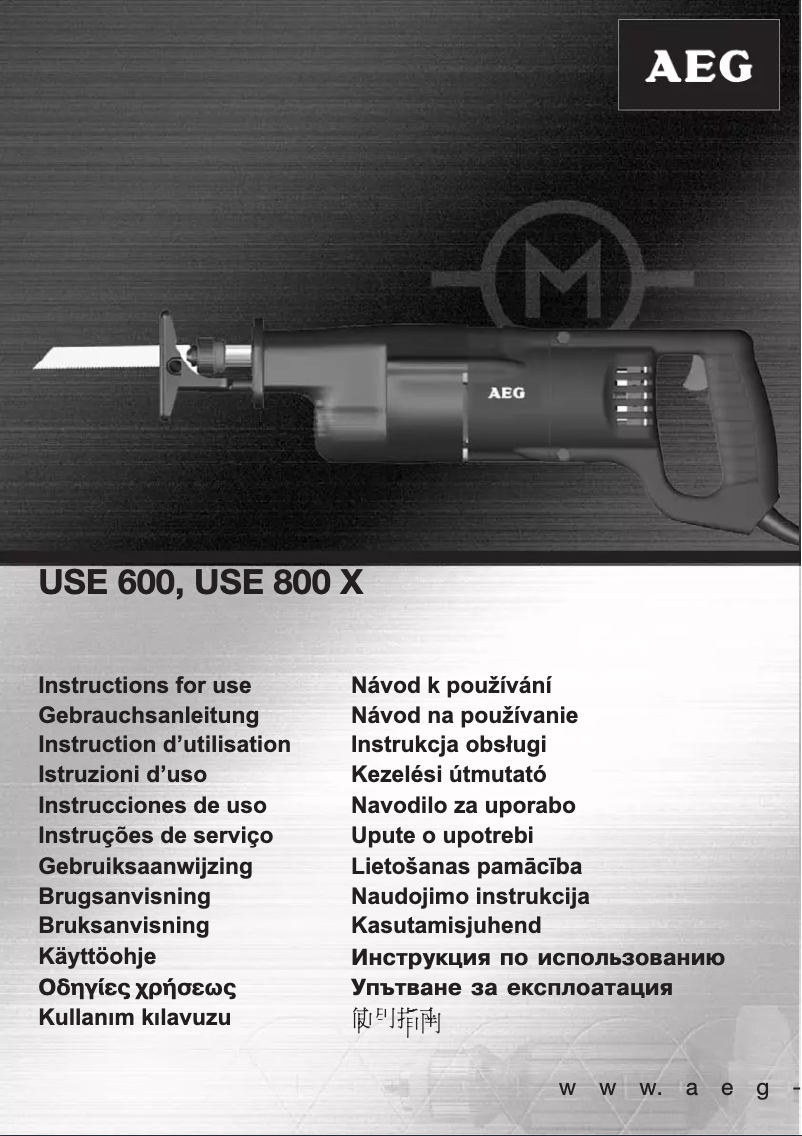 Página 1 del manual Manual de usuario AEG USE 800 X